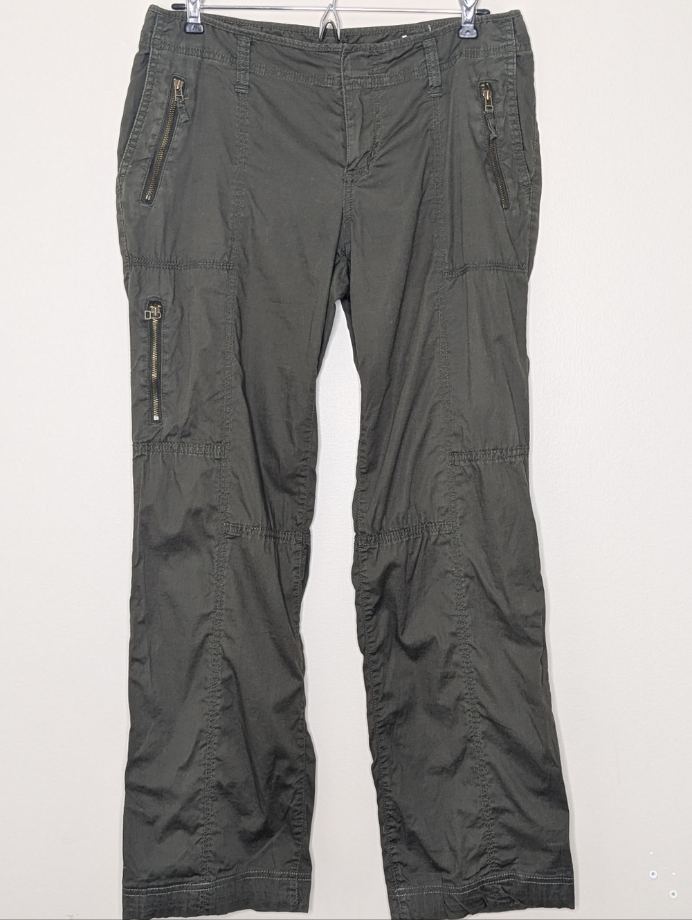 Apt 9 Women's Olive Green Cargo-Inspired Lightweight Cotton Pants Size 6